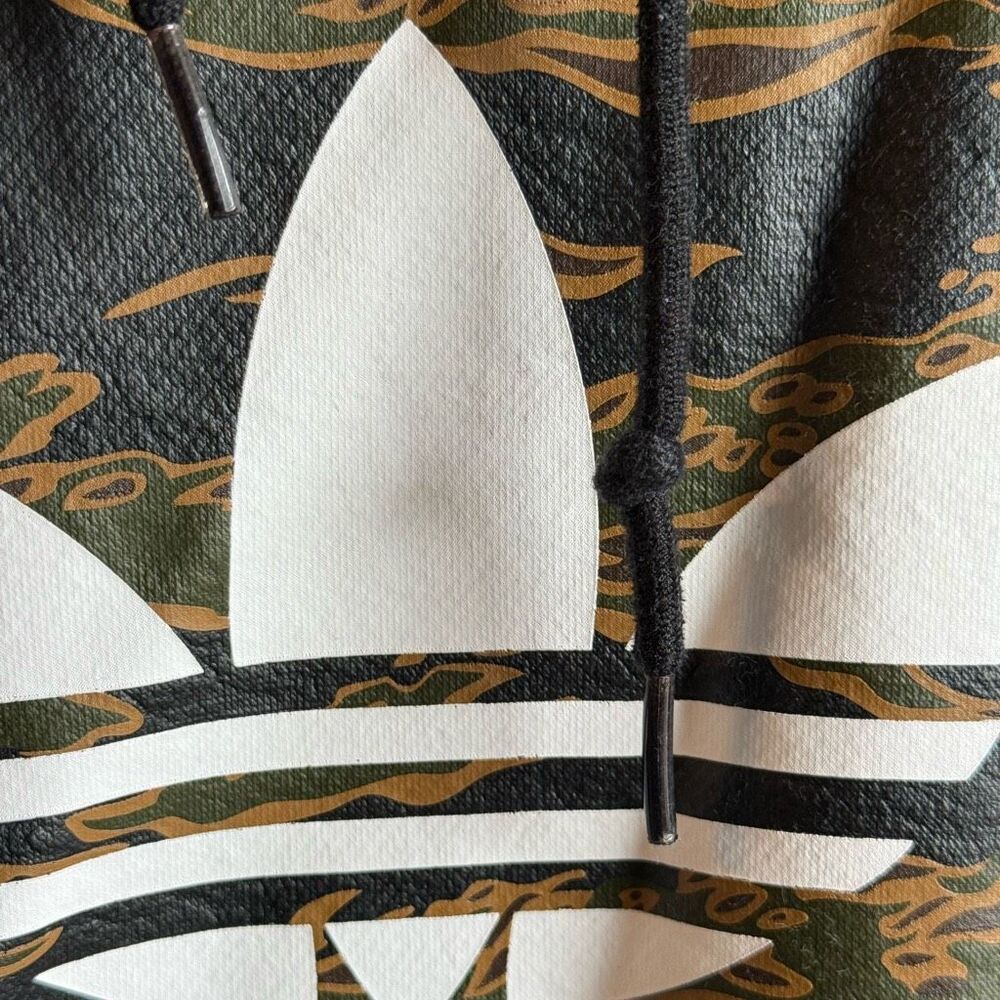 Adidas Mens Camo Trefoil Logo Hoodie Size M Skateboarding Graphic Pullover - Picture 8 of 15